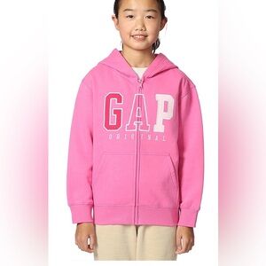 GAP Kids Pink Zip-Up Fleece Hoodie Size XL (14/16)